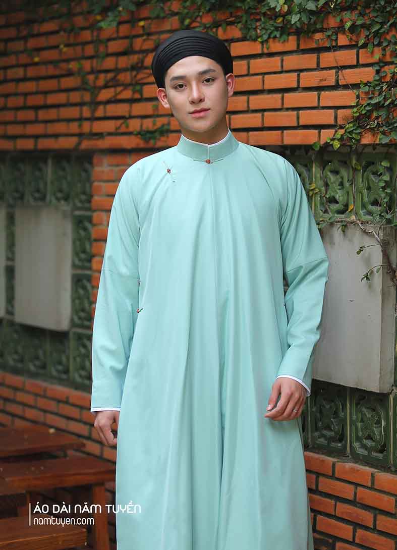 Áo dài nam đơn sắc
